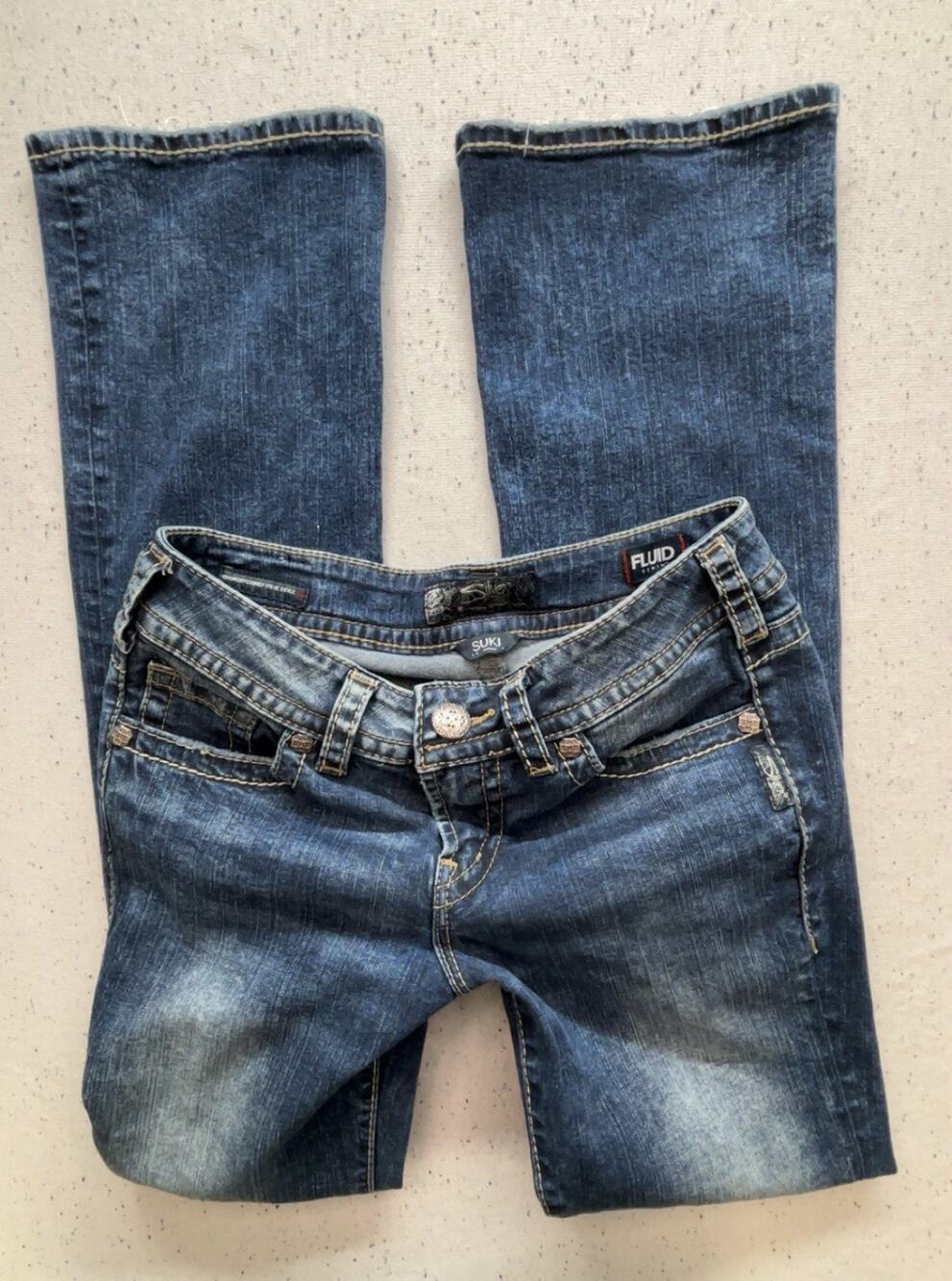 Silver Jeans Suki Mid Slim Boot Cut Jeans W28 Fluid Denim Buckle Exclusive